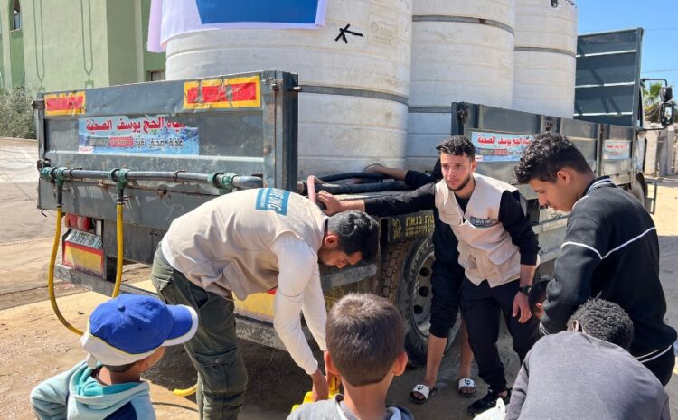 citernes d'eau potable pour gaza